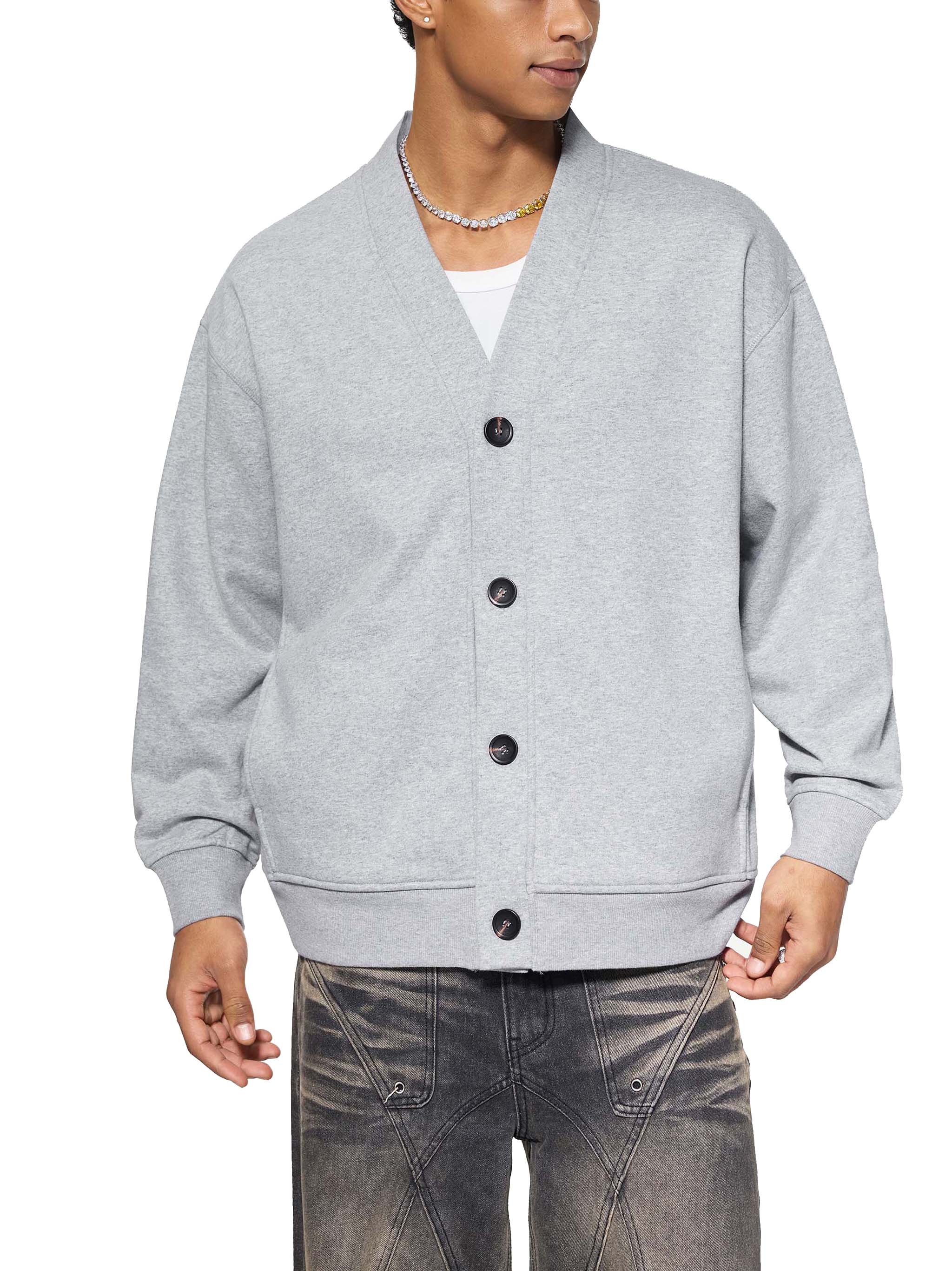 WhiteoutGallery Essential Heavyweight Sweat Cardigan